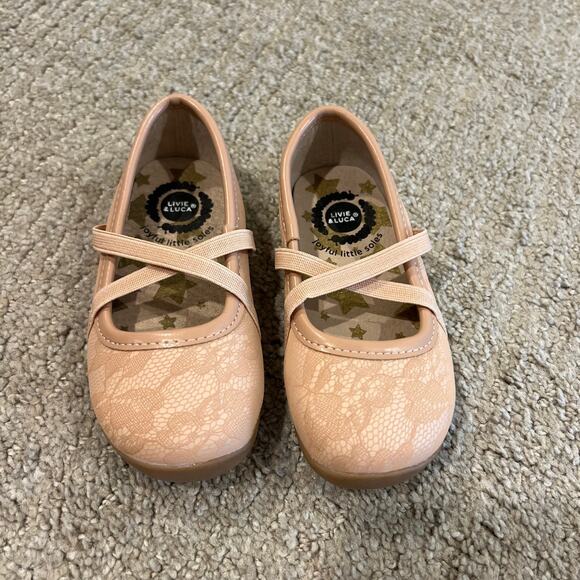 Livie & Luca Lace Patterned Aurora Ballet Flats Toddler 6 New - Picture 1 of 5
